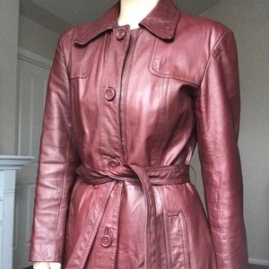 Brass plumb at Nordstrom leather trench coat